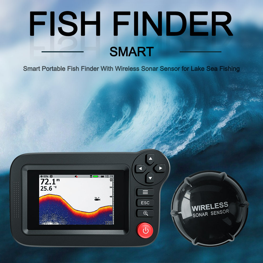 Умный эхолот - портативный эхо – обзор и цена Fish Finder Transducer