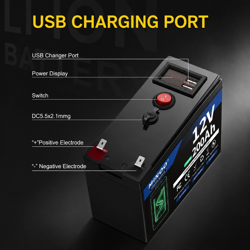 Аккумулятор LiFePO4 12В 200Ач, – обзор и цена Fish Finder Charger