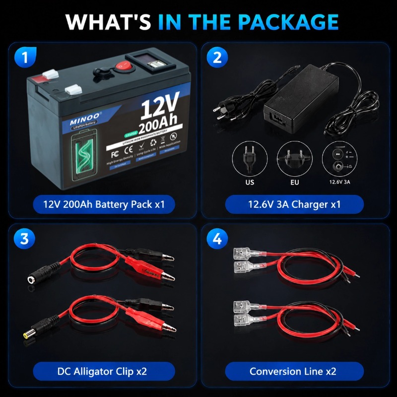 Аккумулятор LiFePO4 12В 200Ач, – обзор и цена Fish Finder Charger