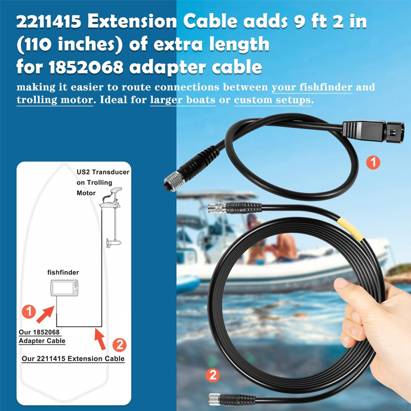 1852068 MKR-US2-8 7-контактный – обзор и цена Fish Finder Transducer