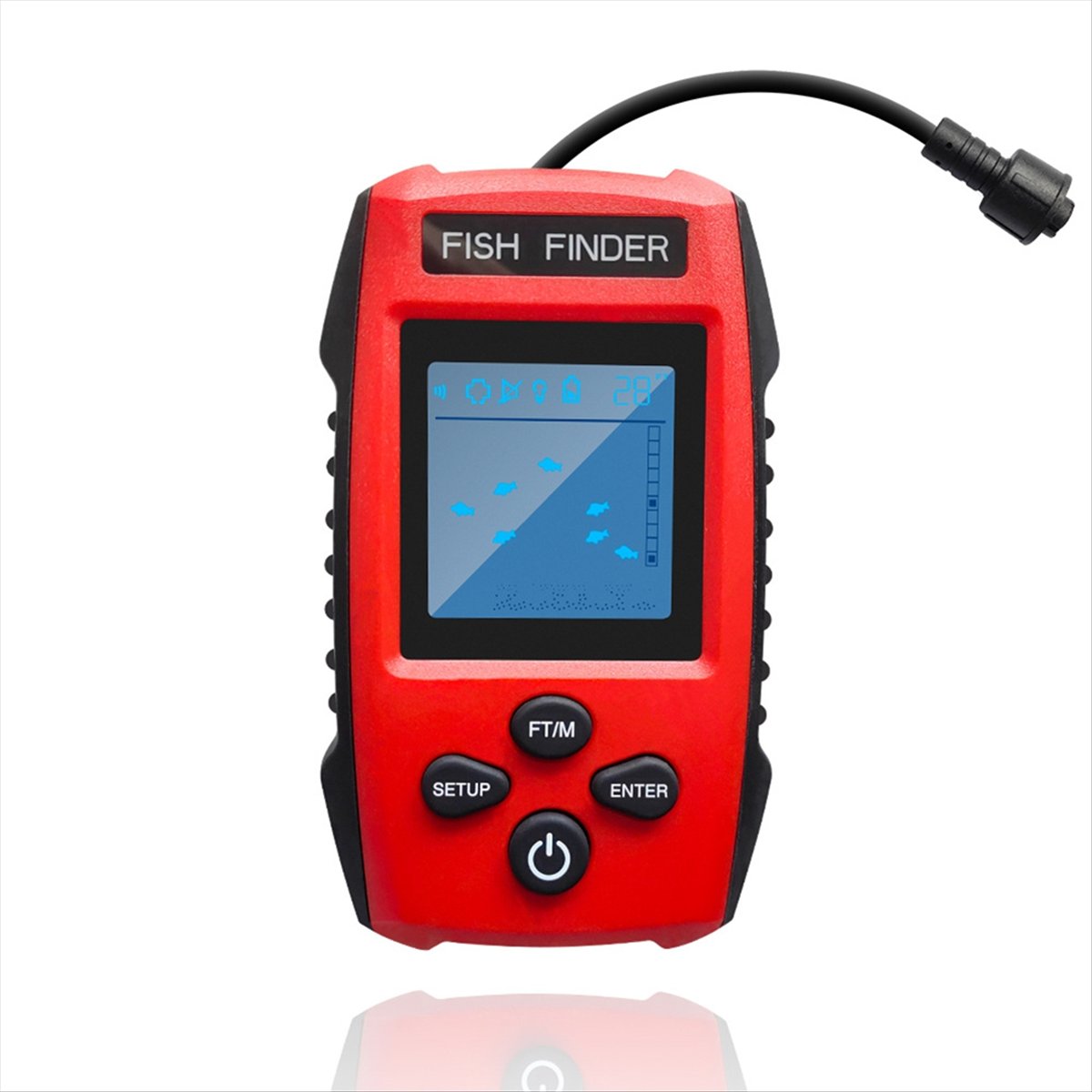Цветной ЖК-эхолот, проводной э – обзор и цена Fish Finder Transducer